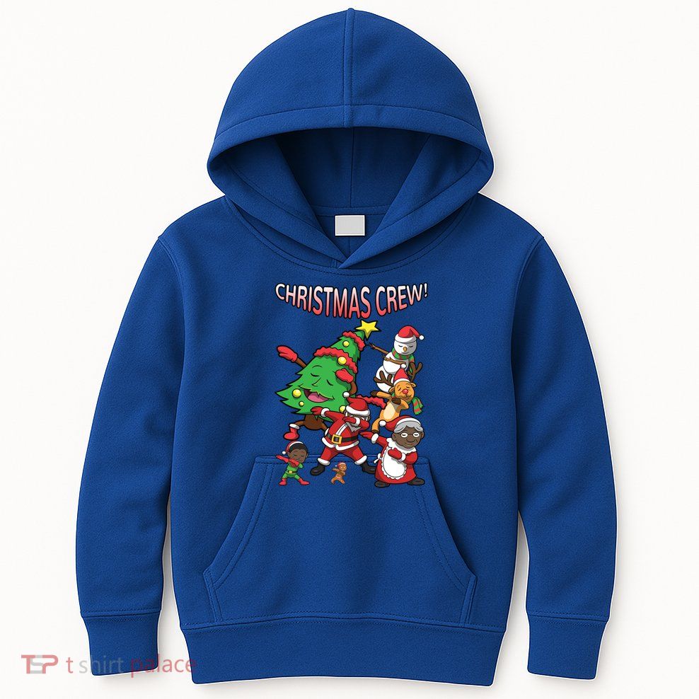 Black Santa Claus Cool Gift African American Christmas Crew Cool Gift Kids Hoodie