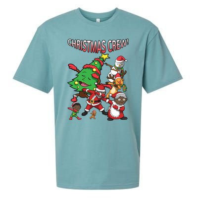 Black Santa Claus Cool Gift African American Christmas Crew Cool Gift Sueded Cloud Jersey T-Shirt