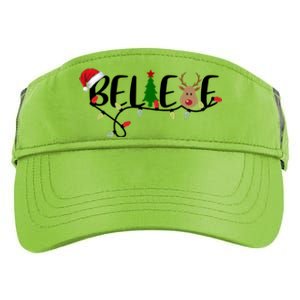 Believe Santa Claus Reindeer Christmas Festive Adult Drive Performance Visor