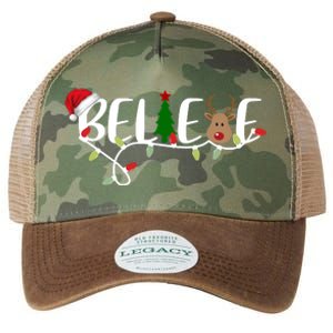 Believe Santa Claus Reindeer Christmas Festive Legacy Tie Dye Trucker Hat