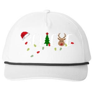 Believe Santa Claus Reindeer Christmas Festive Snapback Five-Panel Rope Hat