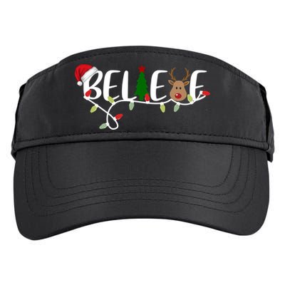 Believe Santa Claus Reindeer Christmas Festive Adult Drive Performance Visor