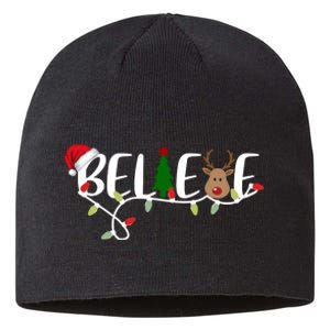 Believe Santa Claus Reindeer Christmas Festive Sustainable Beanie