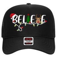 Believe Santa Claus Reindeer Christmas Festive Hat