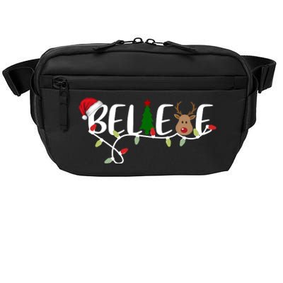 Believe Santa Claus Reindeer Christmas Festive Crossbody Pack