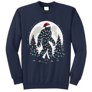 Bigfoot Santa Christmas Tree Lights Funny Xmas Sasquatch Sweatshirt