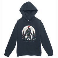 Bigfoot Santa Christmas Tree Lights Funny Xmas Sasquatch Urban Pullover Hoodie