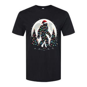 Bigfoot Santa Christmas Tree Lights Funny Xmas Sasquatch Softstyle CVC T-Shirt