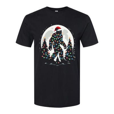 Bigfoot Santa Christmas Tree Lights Funny Xmas Sasquatch Softstyle CVC T-Shirt