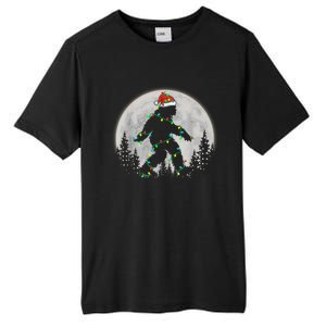 Bigfoot Santa Christmas Tree Lights Funny Xmas Sasquatch Tall Fusion ChromaSoft Performance T-Shirt