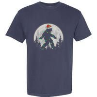 Bigfoot Santa Christmas Tree Lights Funny Xmas Sasquatch Garment-Dyed Heavyweight T-Shirt