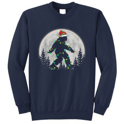 Bigfoot Santa Christmas Tree Lights Funny Xmas Sasquatch Sweatshirt