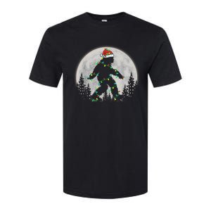 Bigfoot Santa Christmas Tree Lights Funny Xmas Sasquatch Softstyle CVC T-Shirt