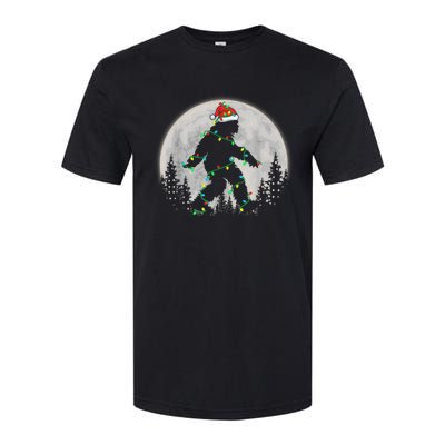 Bigfoot Santa Christmas Tree Lights Funny Xmas Sasquatch Softstyle CVC T-Shirt