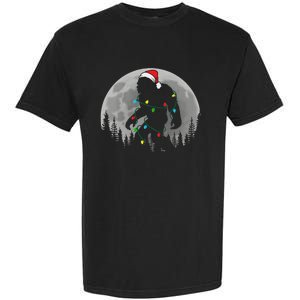 Bigfoot Santa Christmas Tree Lights Funny Xmas Sasquatch Garment-Dyed Heavyweight T-Shirt