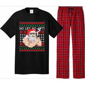 Bad Santa Claus Ugly Christmas Sweater No Lift No Gift Xmas Great Gift Pajama Set