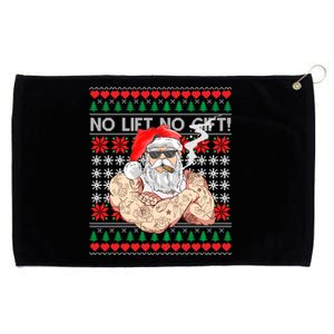 Bad Santa Claus Ugly Christmas Sweater No Lift No Gift Xmas Great Gift Grommeted Golf Towel