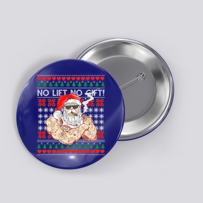 Bad Santa Claus Ugly Christmas Sweater No Lift No Gift Xmas Great Gift Button