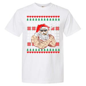 Bad Santa Claus Ugly Christmas Sweater No Lift No Gift Xmas Great Gift Garment-Dyed Heavyweight T-Shirt