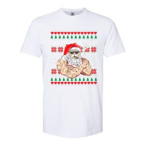 Bad Santa Claus Ugly Christmas Sweater No Lift No Gift Xmas Great Gift Softstyle CVC T-Shirt