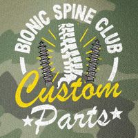 Bionic Spine Club Customs Parts Funny Back Surgery Recovery Legacy Tie Dye Trucker Hat