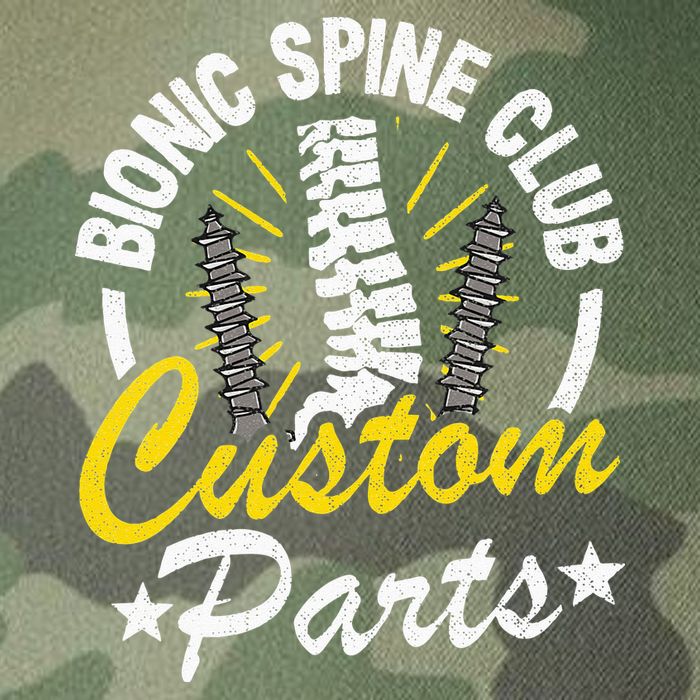 Bionic Spine Club Customs Parts Funny Back Surgery Recovery Legacy Tie Dye Trucker Hat