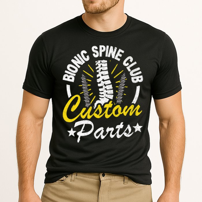 Bionic Spine Club Customs Parts Funny Back Surgery Recovery Performance Shirt