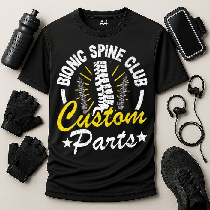 Bionic Spine Club Customs Parts Funny Back Surgery Recovery Performance Shirt