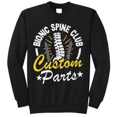 Bionic Spine Club Customs Parts Funny Back Surgery Recovery Sweatshirt