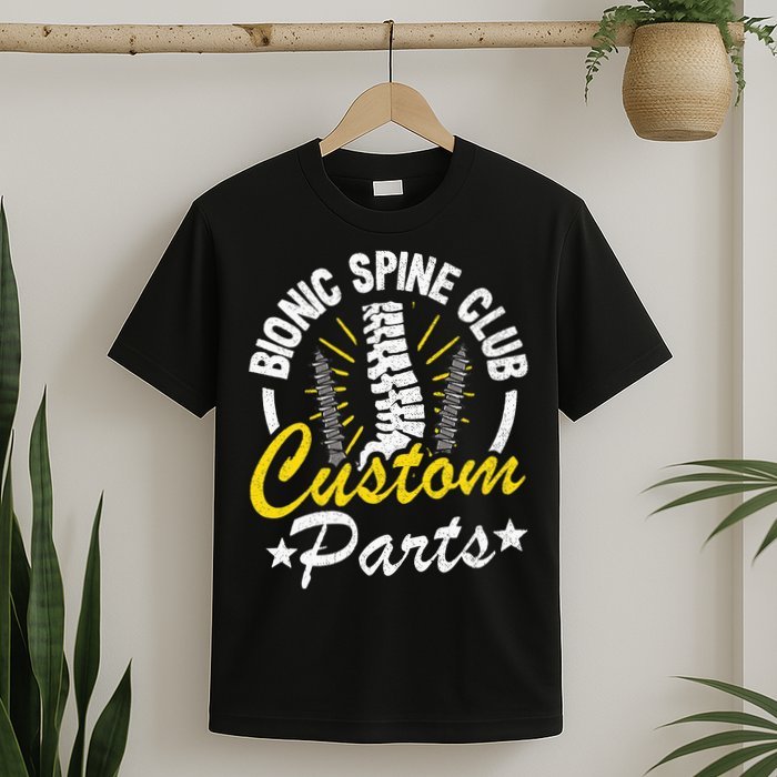 Bionic Spine Club Customs Parts Funny Back Surgery Recovery T-Shirt