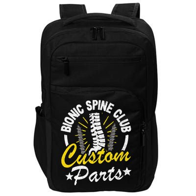 Bionic Spine Club Customs Parts Funny Back Surgery Recovery Impact Tech Backpack
