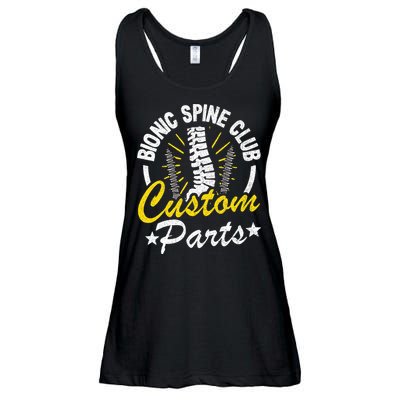 Bionic Spine Club Customs Parts Funny Back Surgery Recovery Ladies Essential Flowy Tank