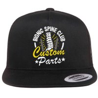 Bionic Spine Club Customs Parts Funny Back Surgery Recovery Flatbill Hat
