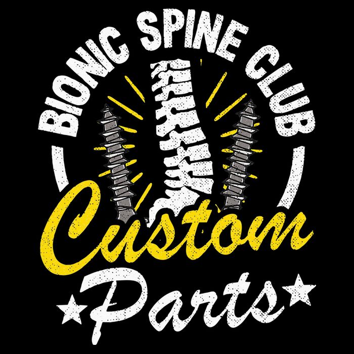 Bionic Spine Club Customs Parts Funny Back Surgery Recovery 16 in Basic Backpack