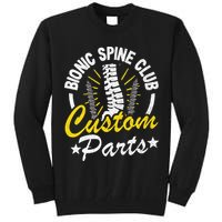 Bionic Spine Club Customs Parts Funny Back Surgery Recovery Tall Sweatshirt