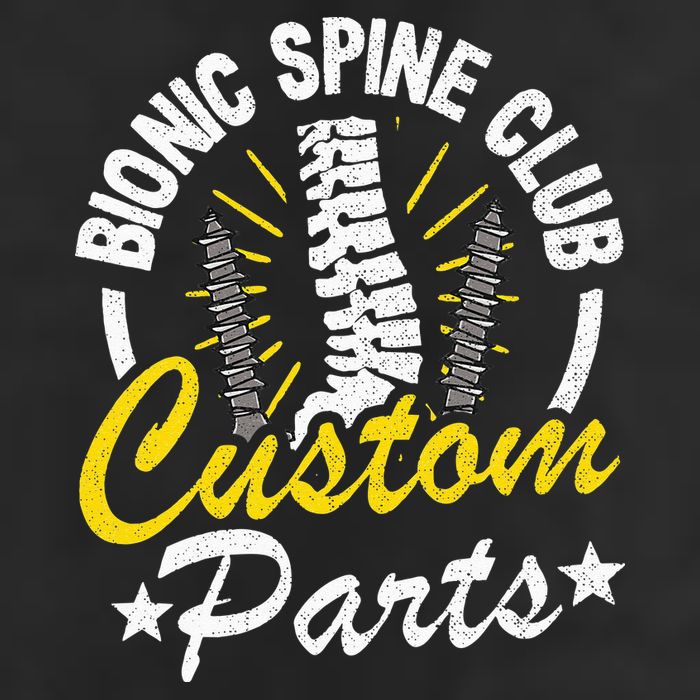 Bionic Spine Club Customs Parts Funny Back Surgery Recovery 25L Jumbo Tote