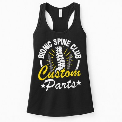 Bionic Spine Club Customs Parts Funny Back Surgery Recovery Womens Tank Top