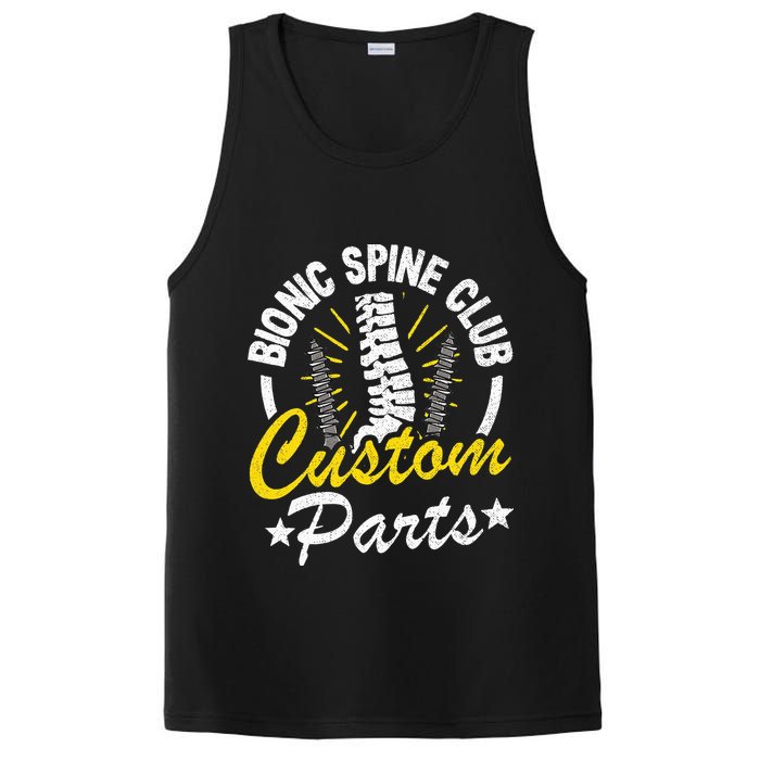 Bionic Spine Club Customs Parts Funny Back Surgery Recovery PosiCharge Competitor Tank