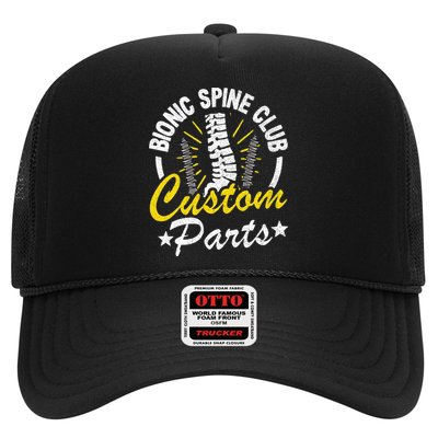 Bionic Spine Club Customs Parts Funny Back Surgery Recovery Trucker Hat