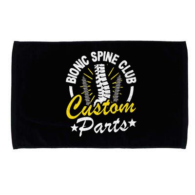 Bionic Spine Club Customs Parts Funny Back Surgery Recovery Microfiber Hand Towel