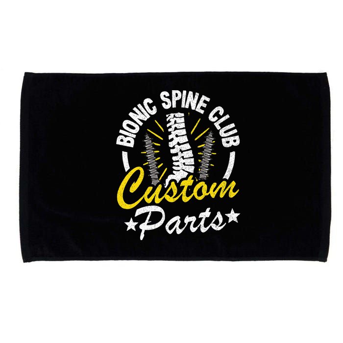 Bionic Spine Club Customs Parts Funny Back Surgery Recovery Microfiber Hand Towel