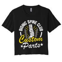 Bionic Spine Club Customs Parts Funny Back Surgery Recovery Crop Top