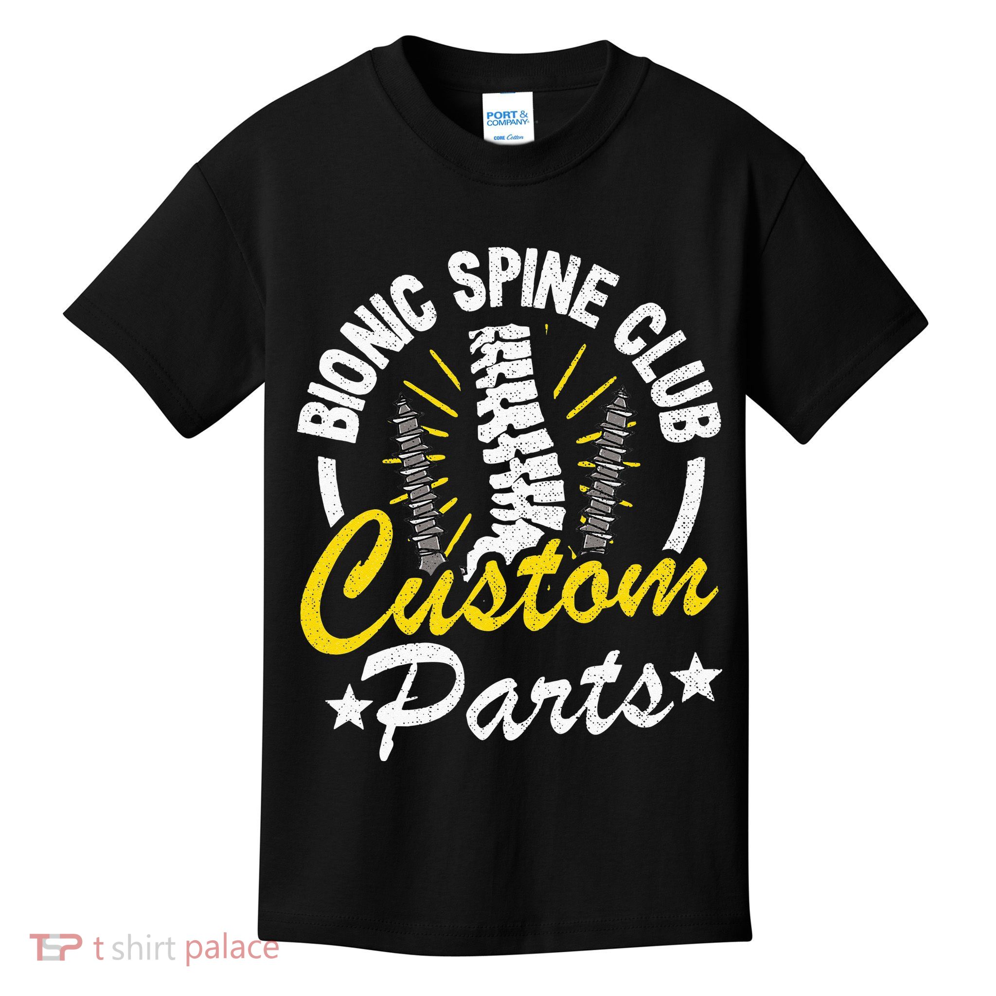 Bionic Spine Club Customs Parts Funny Back Surgery Recovery Kids T-Shirt