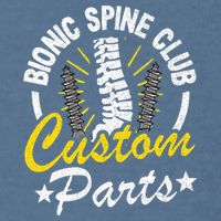 Bionic Spine Club Customs Parts Funny Back Surgery Recovery Garment-Dyed Sweatshirt