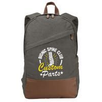 Bionic Spine Club Customs Parts Funny Back Surgery Recovery Cotton Canvas Backpack