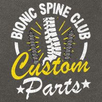 Bionic Spine Club Customs Parts Funny Back Surgery Recovery Cotton Canvas Backpack