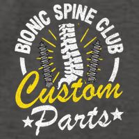 Bionic Spine Club Customs Parts Funny Back Surgery Recovery Vector Backpack