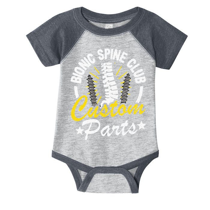 Bionic Spine Club Customs Parts Funny Back Surgery Recovery Infant Baby Jersey Bodysuit