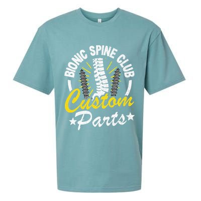 Bionic Spine Club Customs Parts Funny Back Surgery Recovery Sueded Cloud Jersey T-Shirt