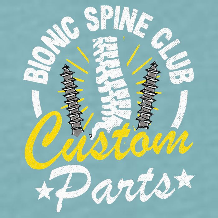 Bionic Spine Club Customs Parts Funny Back Surgery Recovery Sueded Cloud Jersey T-Shirt